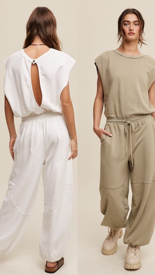 French Terry Jogger Jumpsuit