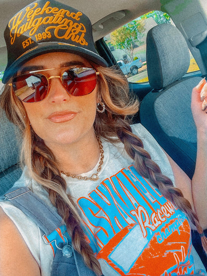 Weekend Tailgating Club 90's College Trucker Hat