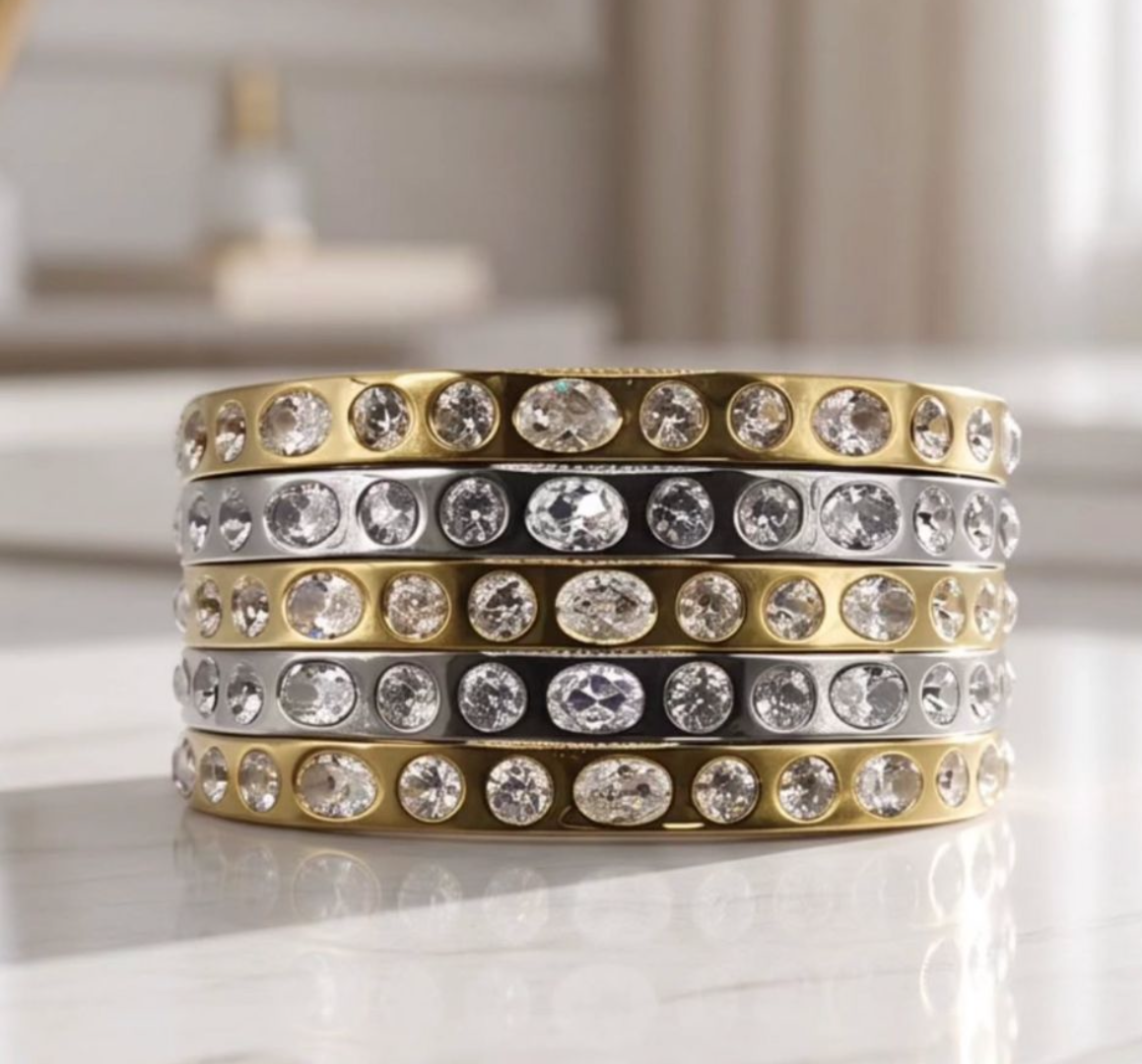 Cheri Bangle in Gold and Silver