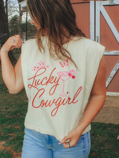 Underground Original Design: Lucky Cowgirl, Western Muscle Tank