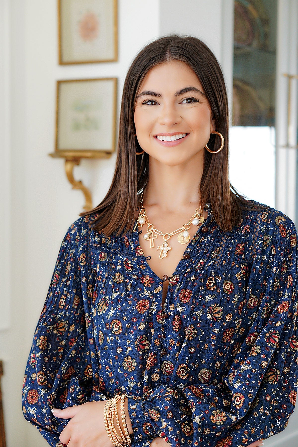 Pearl Drop Charm in Ivory