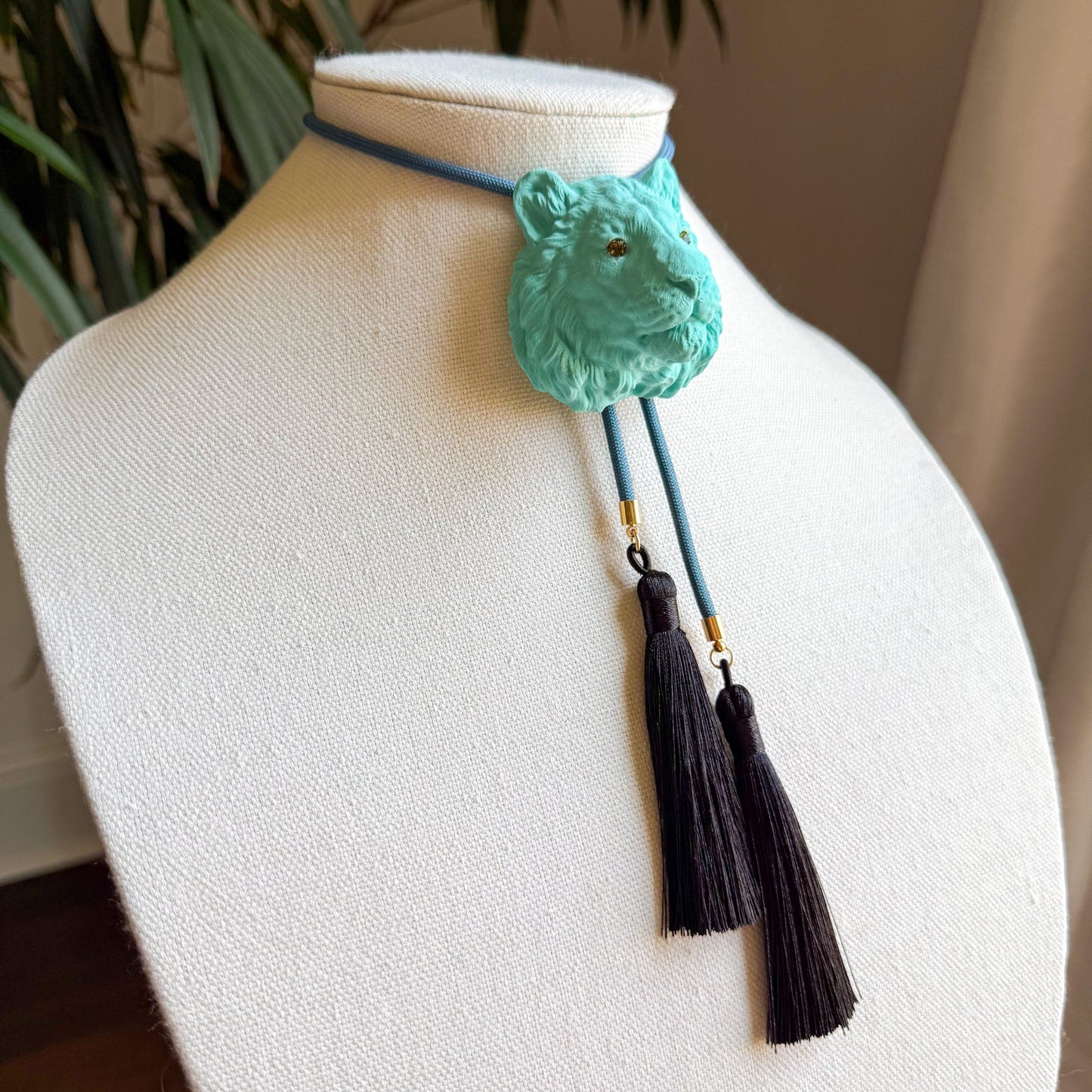 Tiger Bolo Turquoise with Storm Blue & Black