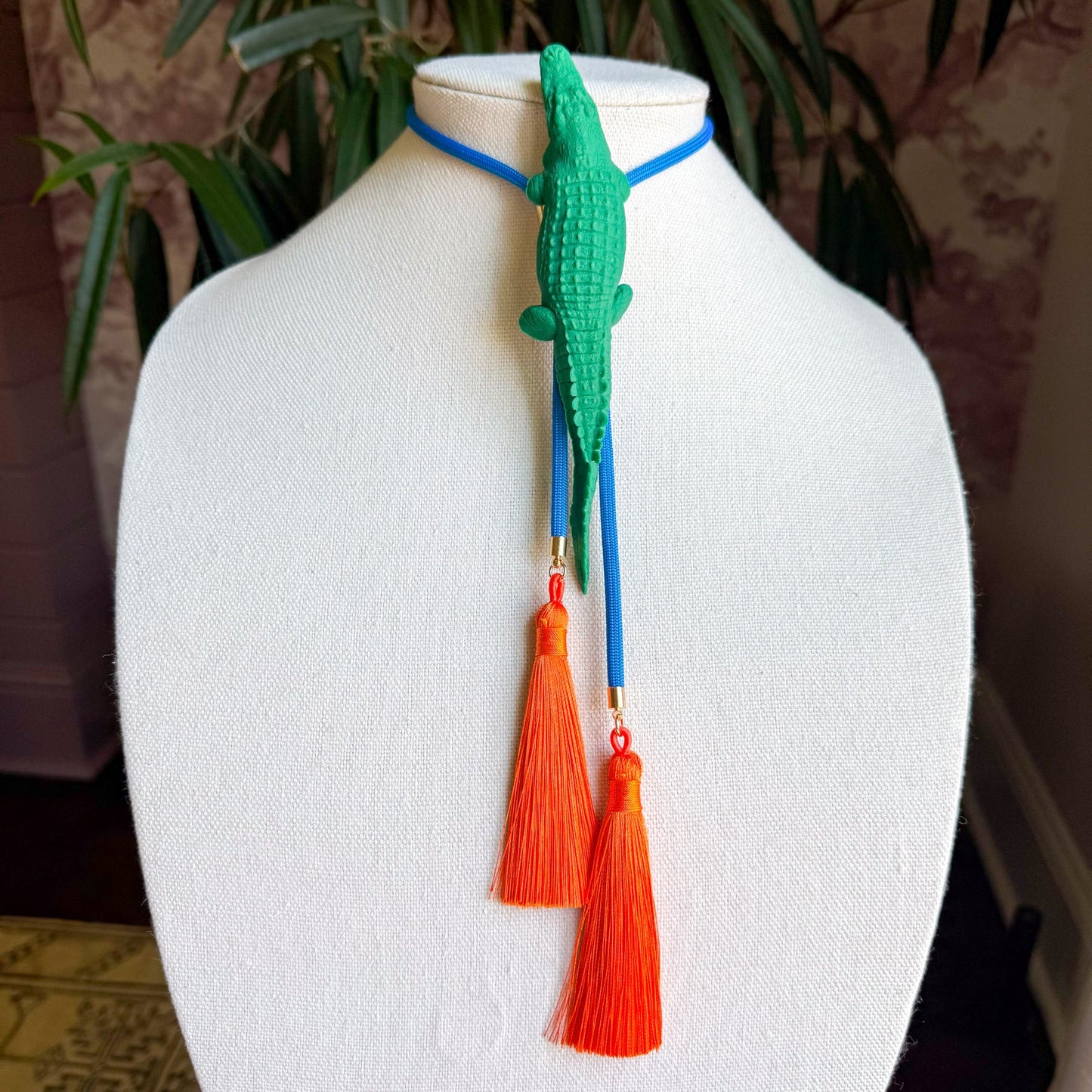 Alligator Bolo Green with Ocean Blue & Orange