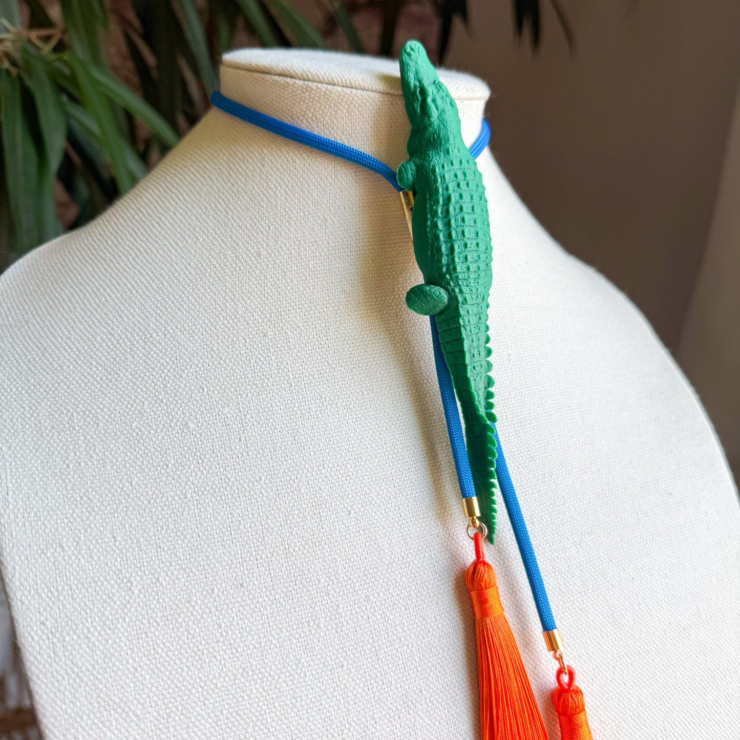 Alligator Bolo Green with Ocean Blue & Orange