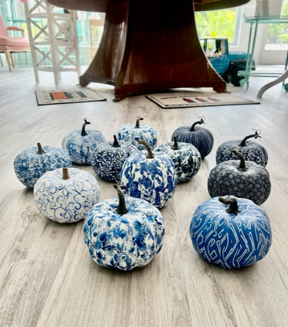 Blue & White Pumpkin XL