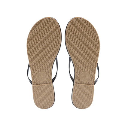 Solei Sea Walnut Patent Flip Flops