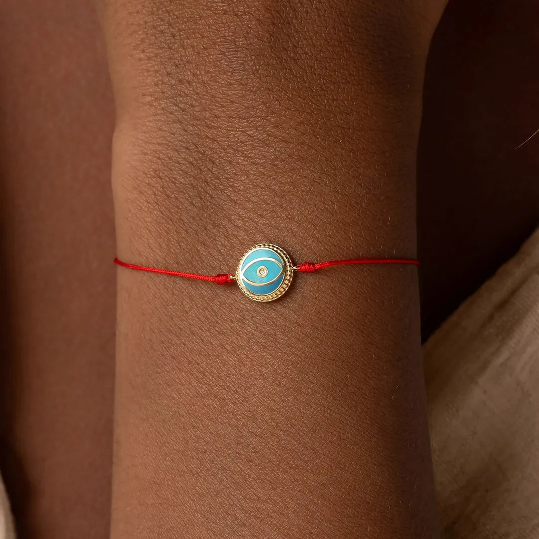 Universal Harmony Turquoise Evil Eye Red String Bracelet