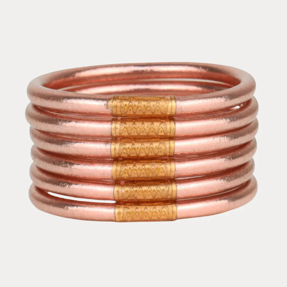 Rose Gold All Weather Bangles Set of 6