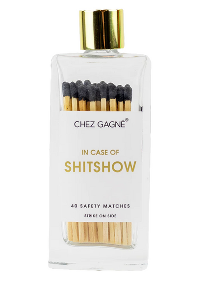 In Case of Shitshow - Glass Bottle Safety Matches