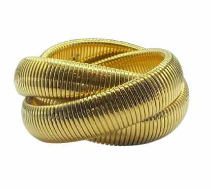 Accessory Concierge Large Gold Twisted Cobra Bracelet