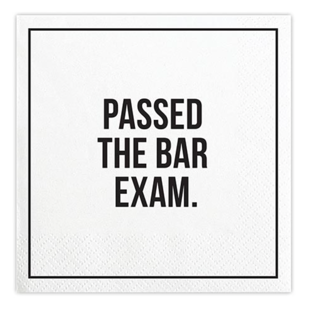 5" Cocktail Napkins - Passed The Bar Exam
