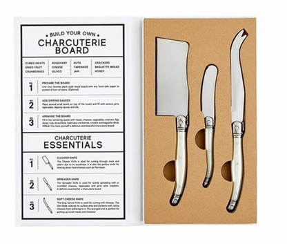 Charcuterie Cheese Knives Book Box - Pearl