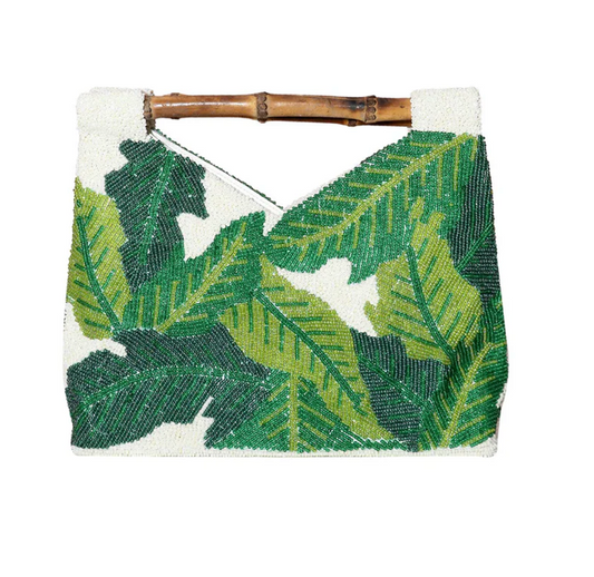 Leafy Wooden Clutch -* Add your monogram