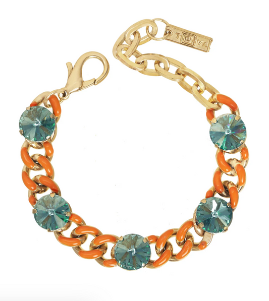 Galileu in Orange and Aqua Bracelet