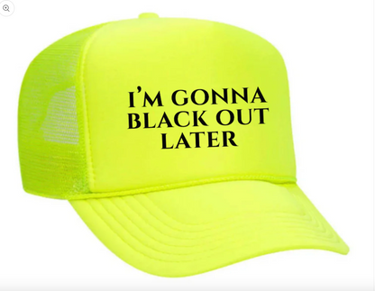 Black Out Hat *Multiple Colors *