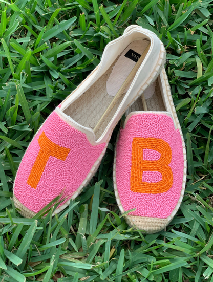 Camo Custom Beaded  Espadrilles * Add your monogram