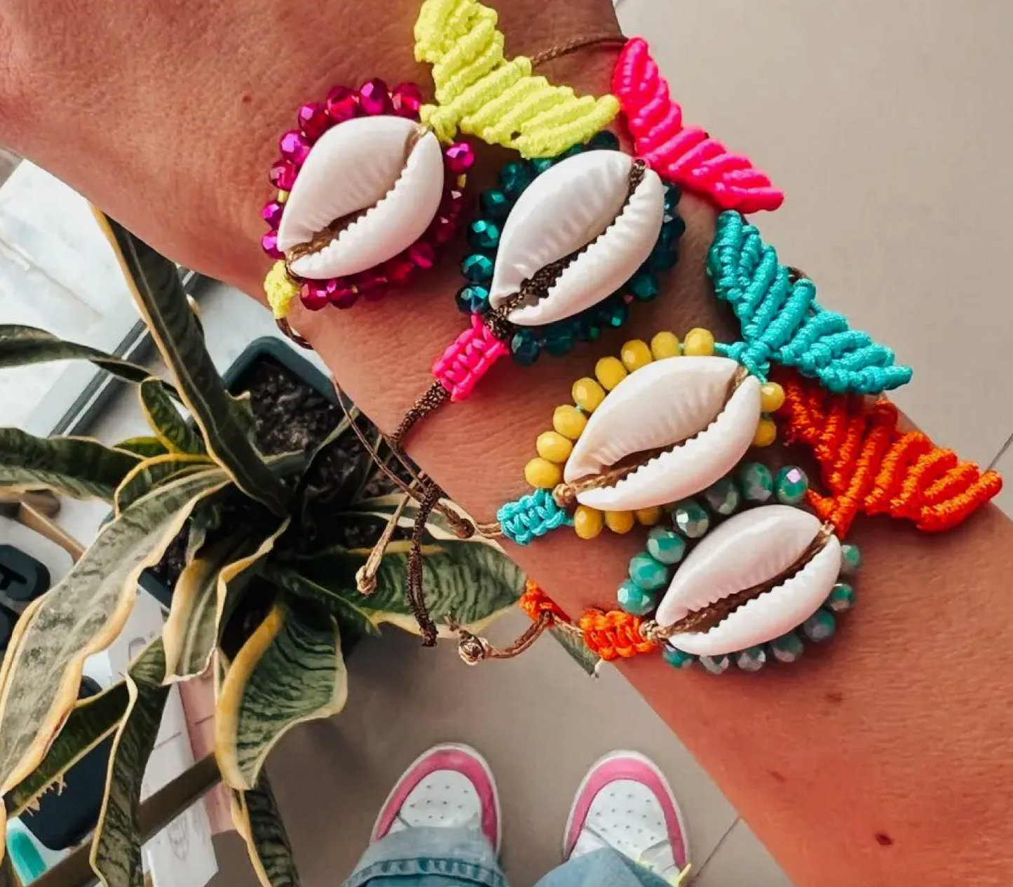 Macrame Shell Fish Bracelets