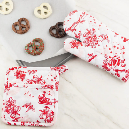 Classic Holiday Oven Mitt Set **Multiple Prints