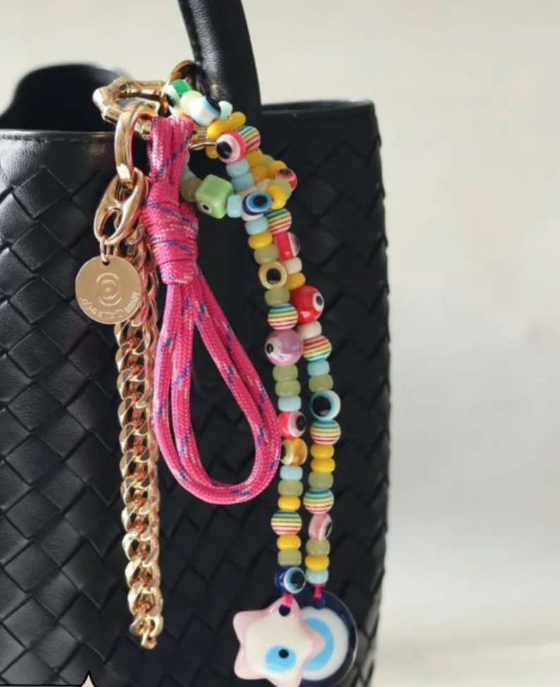 Fuschia Fortune Bag Charm