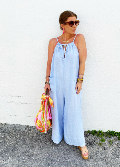 Crystal Jumpsuit in Blue *FINAL SALE