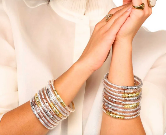 PREORDER Three Queens All Weather Bangles® (AWB®) - Clear Crystal{