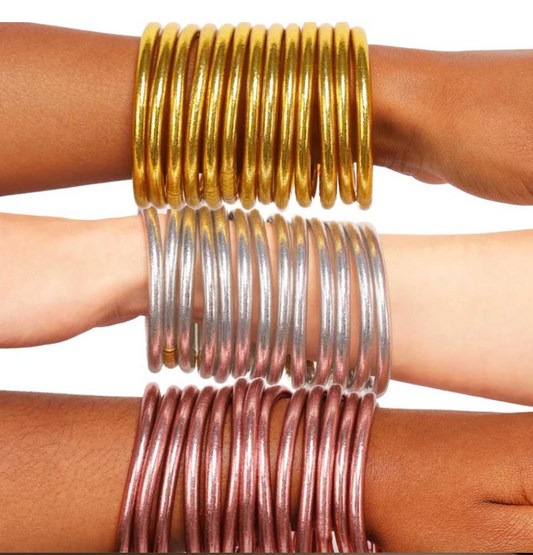 PREORDER Rose Gold All Weather Bangles® (Set of 9) - Serenity Prayer