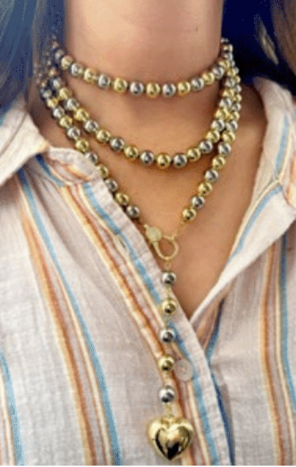 Elliot Beaded Wrap Heart Charm Necklace PREORDER