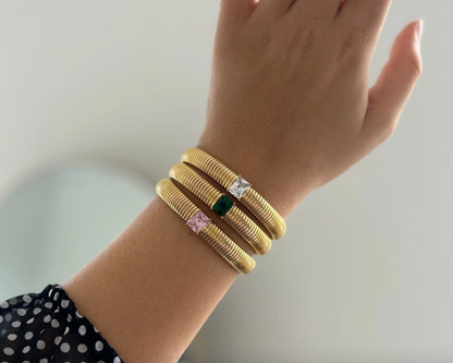 Serenity CZ Gold Bracelet