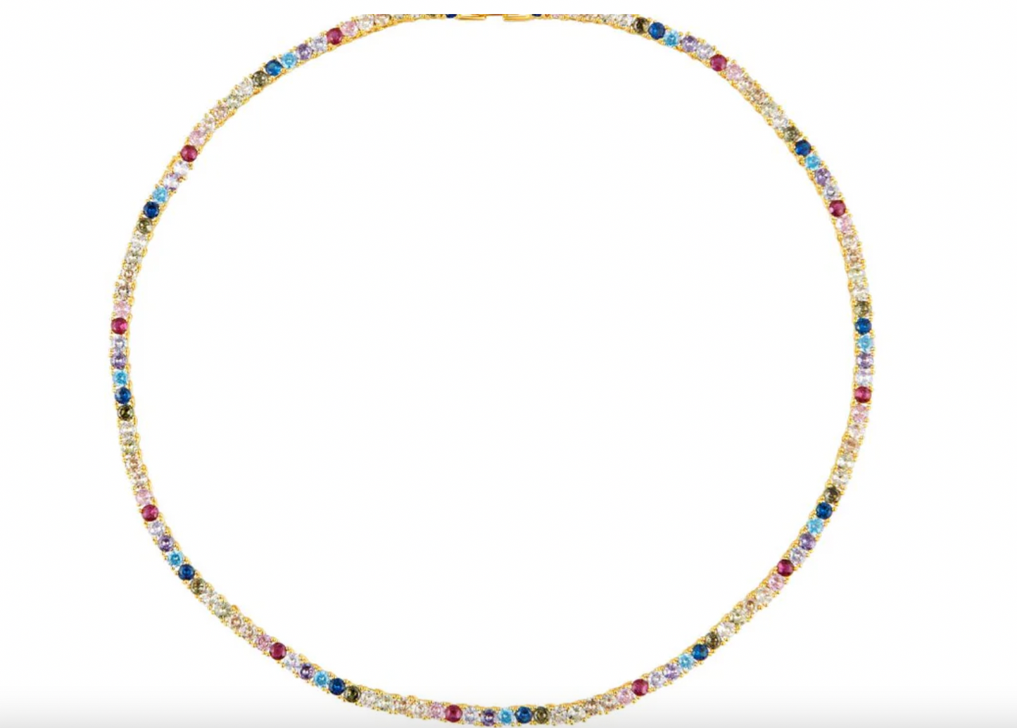 Rainbow Tennis Necklace