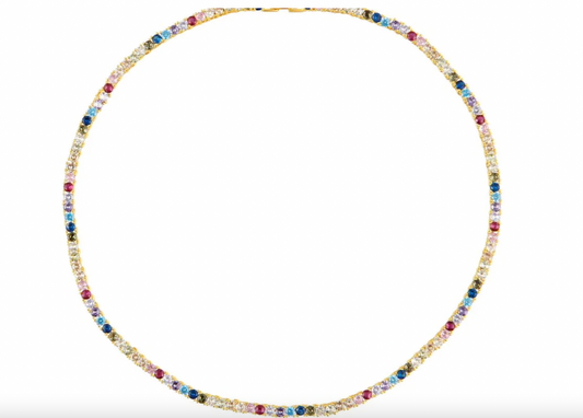 Rainbow Tennis Necklace