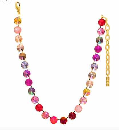 The Sofia Necklace in Flamingo Mix