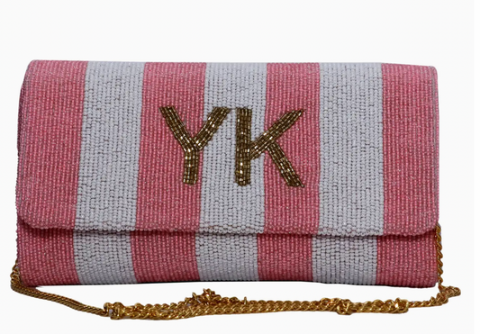 Custom Stripe Beaded Bag
