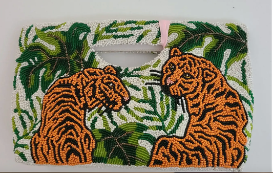 Tiger Custom Beaded Bag