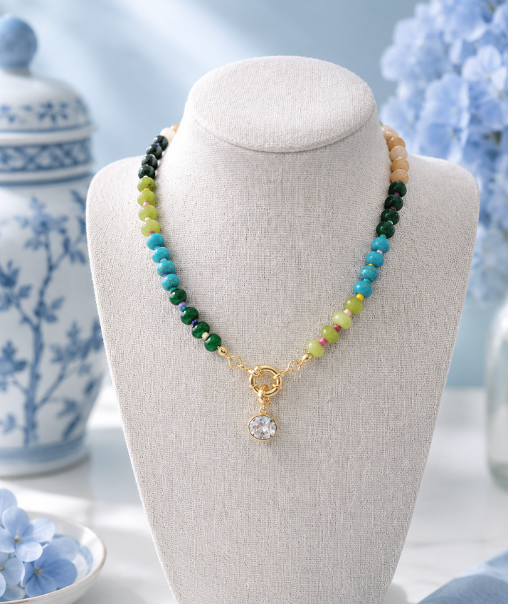 Seamoss Beaded Toggle Necklace