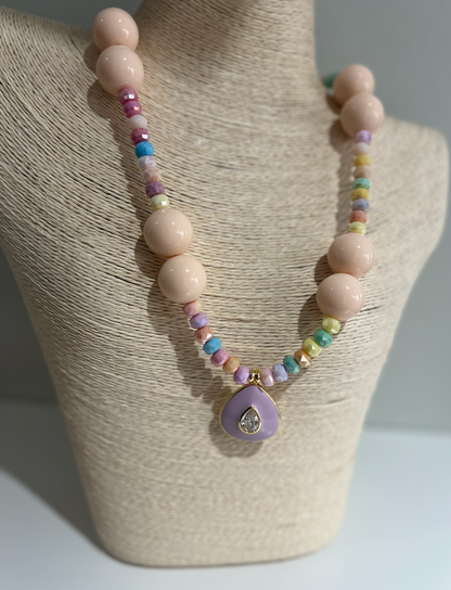 Hurley Necklace With Lavender Pendant