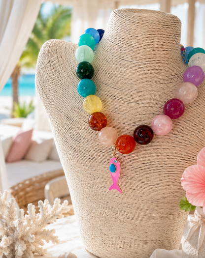 Asher Colorful Fish Necklace
