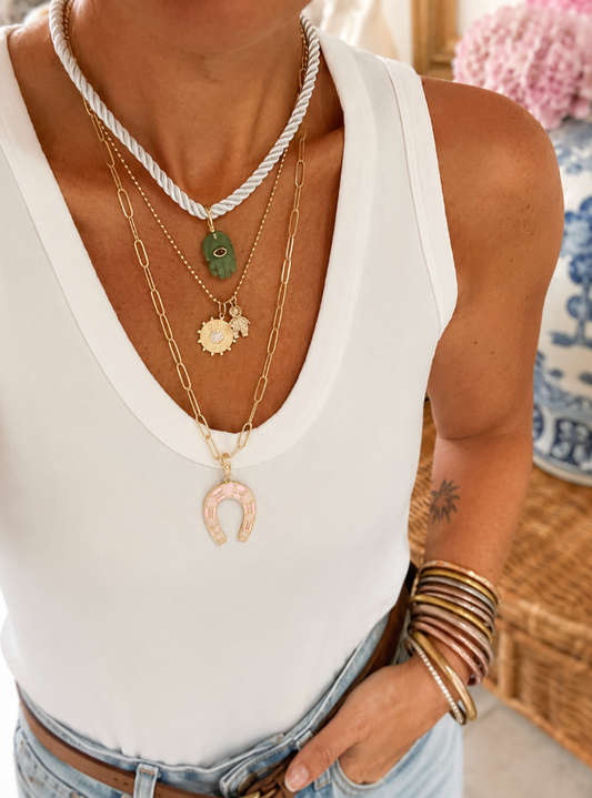 Lucky You Necklace _Long Horseshoe Necklace