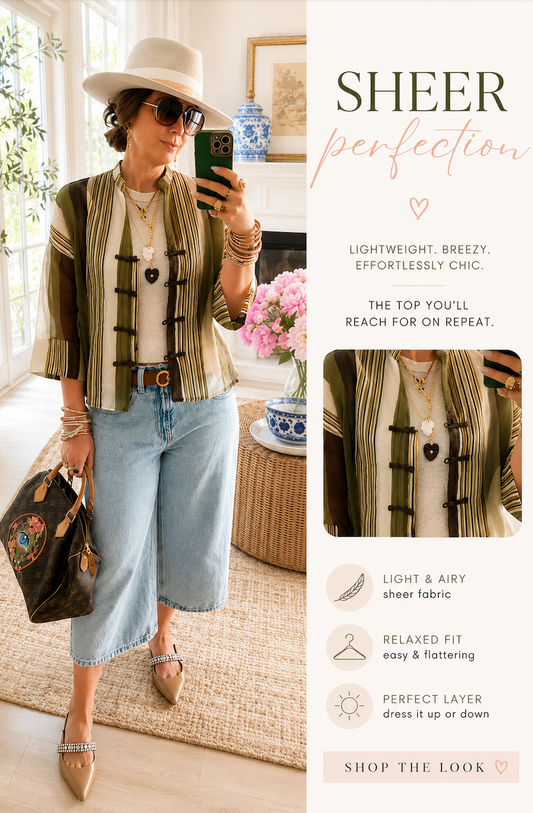 Nora Sheer Top 2-olive
