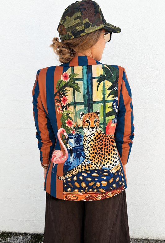 Cheetah Striped Blazer