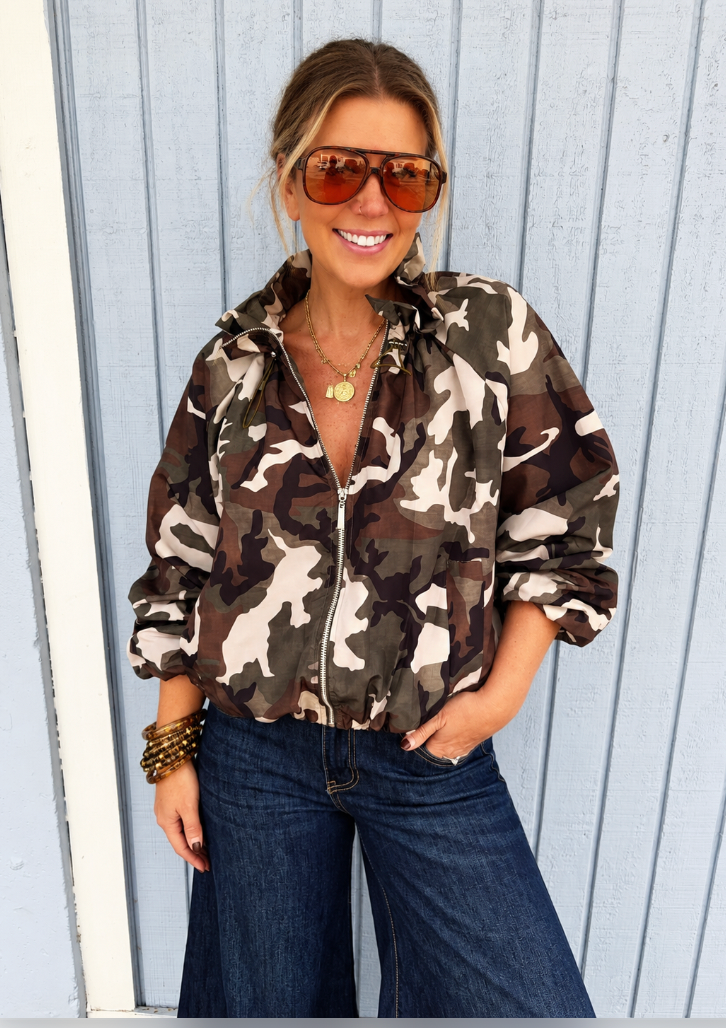 Camo Windbreaker Jacket