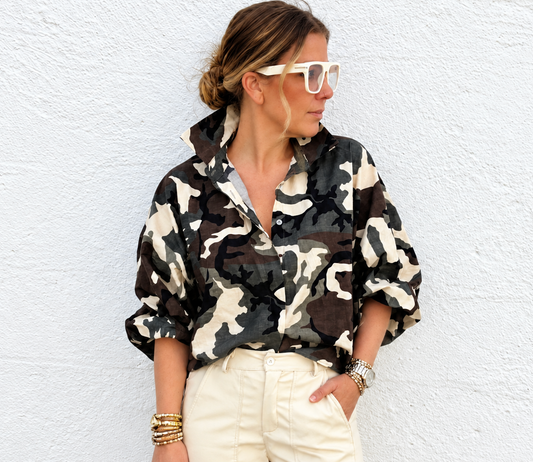 Hayley Military Oversized Shirt
