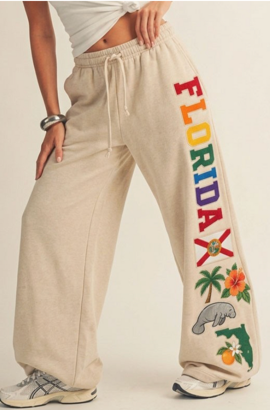 Florida State Patch Wide Leg Sweatpants PREORDER