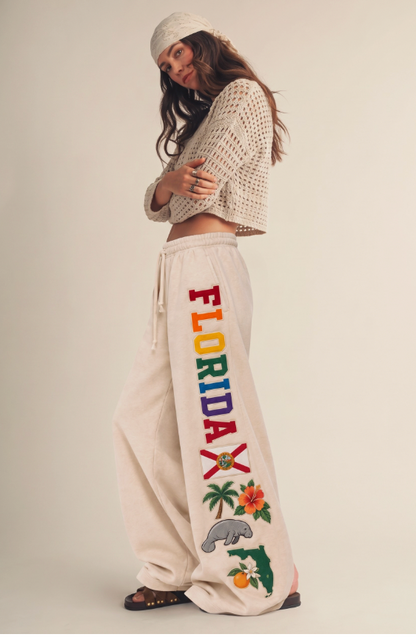 Florida State Patch Wide Leg Sweatpants PREORDER