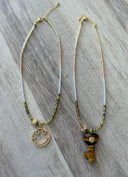 Polly Tigers Eye Key Necklace