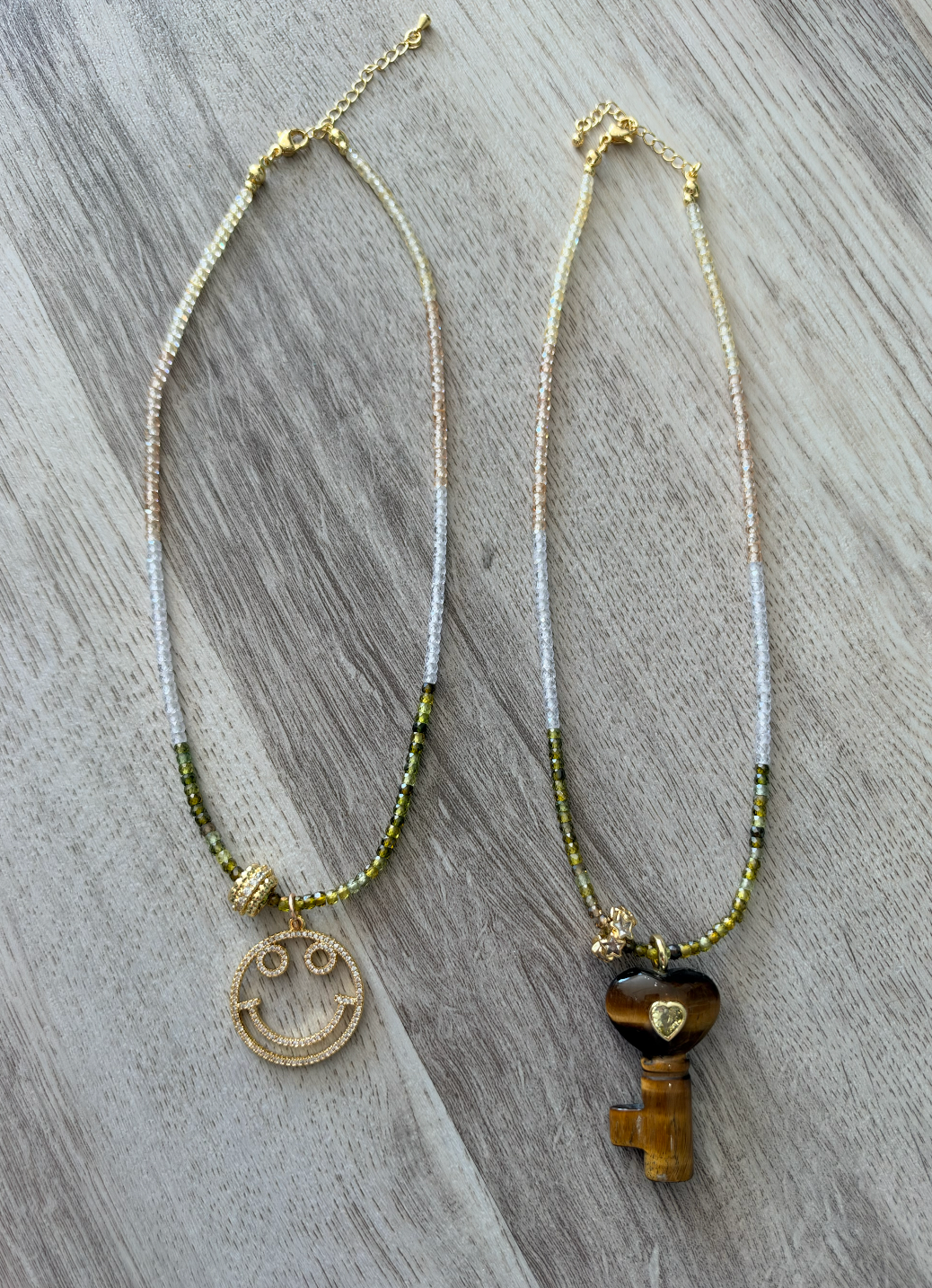 Tasha Pave Happy Face Necklace