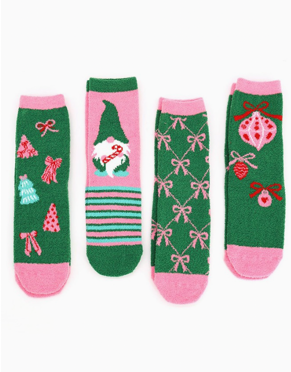 Christmas Theme Design Holiday Fuzzy Socks