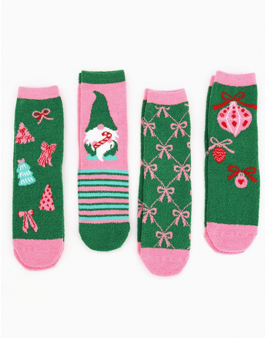 Christmas Theme Design Holiday Fuzzy Socks