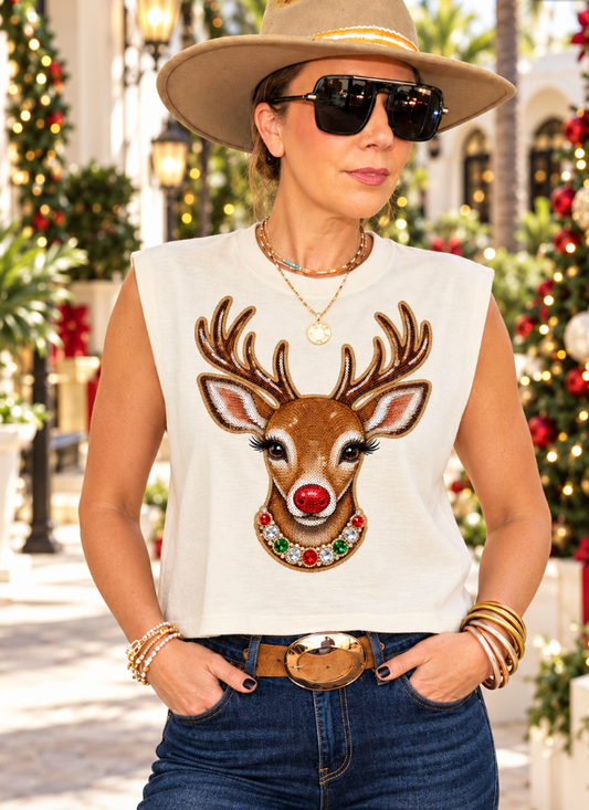 Christmas Rudolph W "real" Bling- preoder
