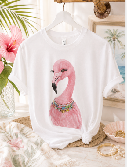 REAL BLING Flamingo Boxy Tee