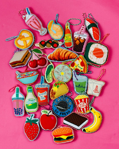 Needlepoint Icon Ornament - Olives